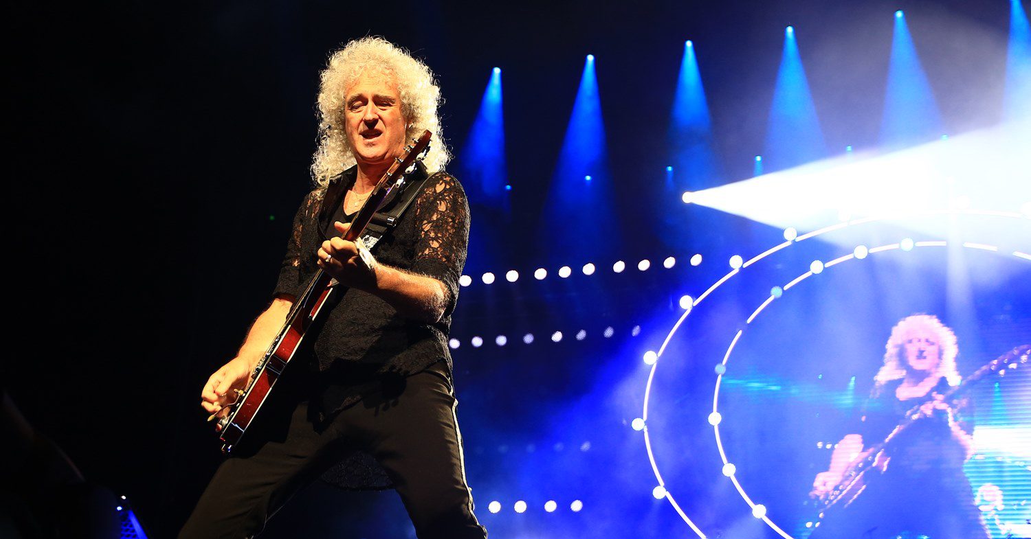 Brian May, guitarrista do Queen, durante show em 2016