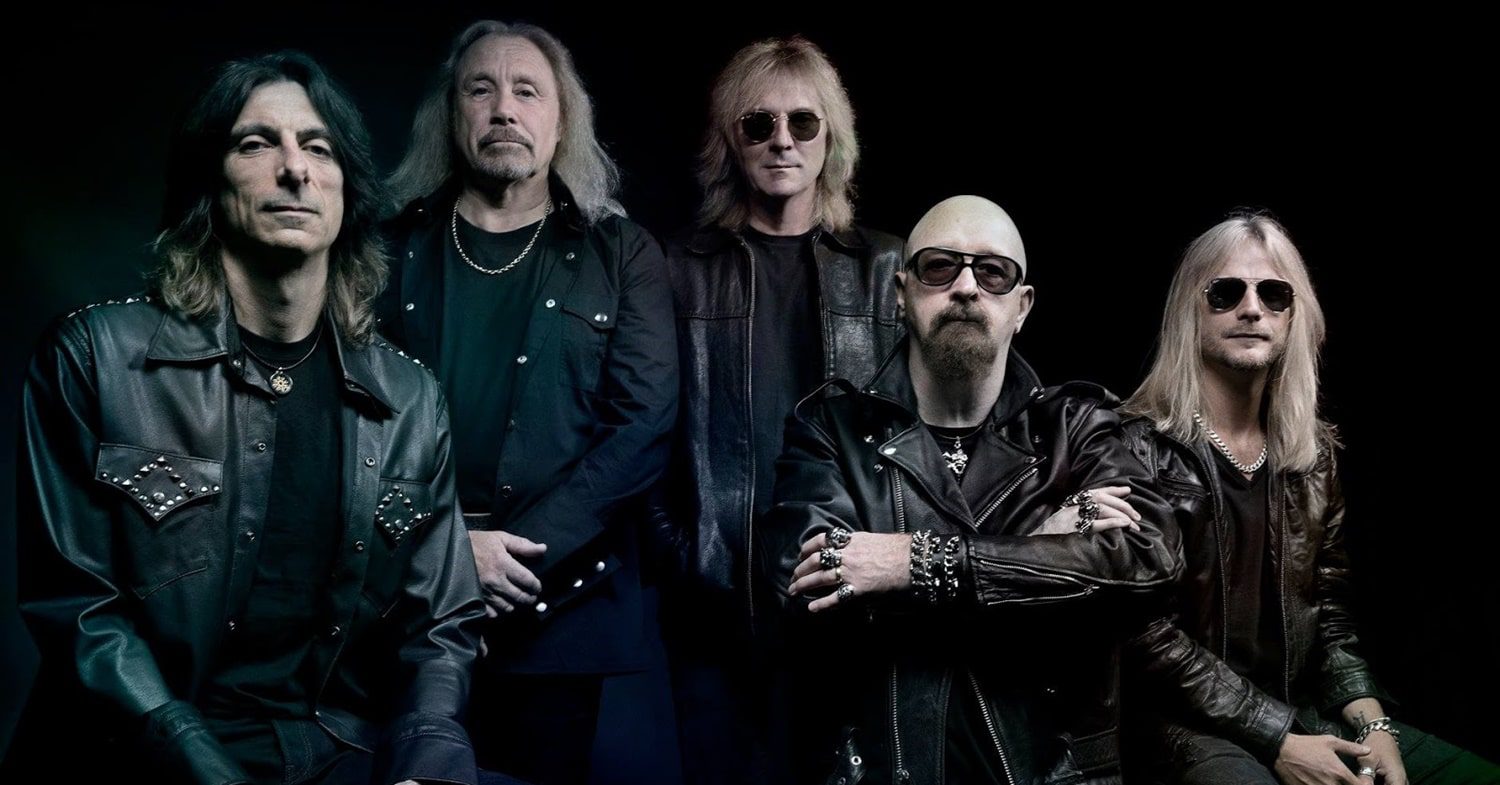 A banda Judas Priest, com Glenn Tipton, em 2018