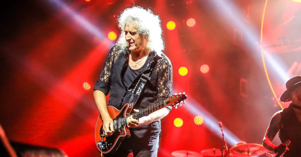 Brian May, guitarrista do Queen, durante show em 2016