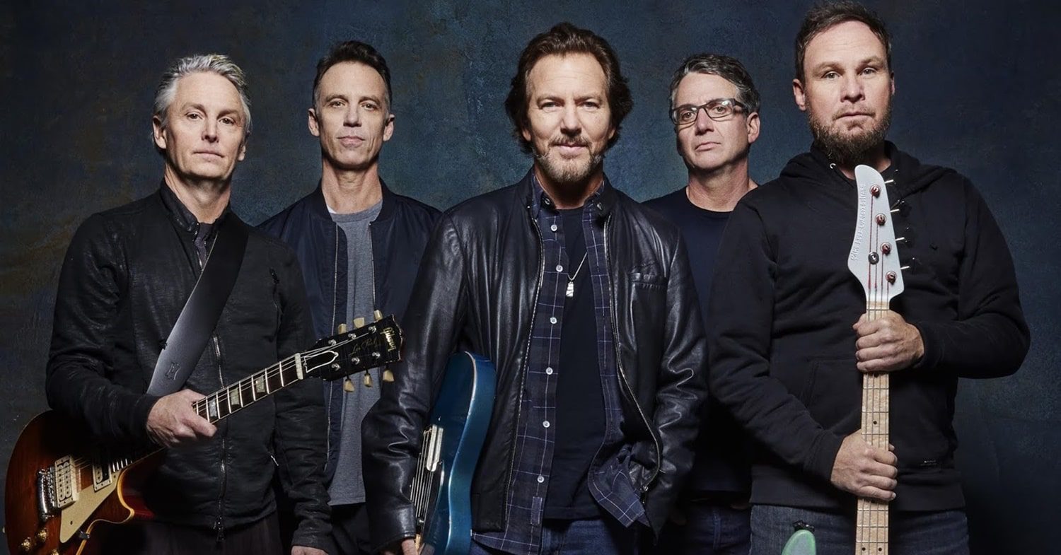 A banda Pearl Jam, em foto de 2020 para a divulgação do álbum 