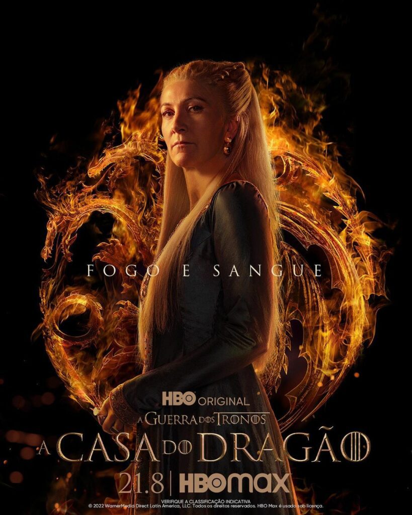 Rhaenys Targaryen (Eve Best), um dos personagens de A Casa do Dragão / House of the Dragon