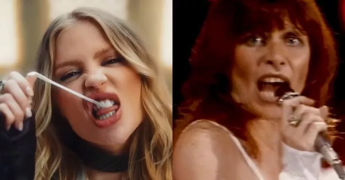 As cantoras Luísa Sonza e Rita Lee em vídeo publicitário