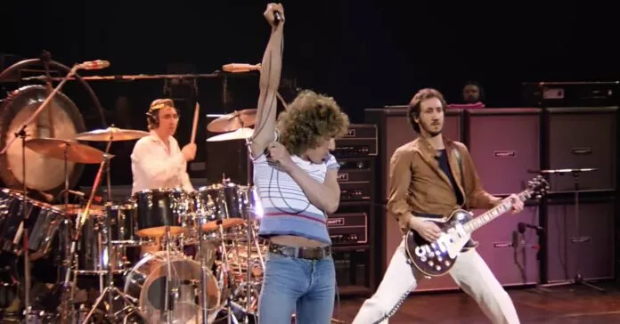 A banda The Who, com Pete Townshend, Roger Daltrey e Keith Moon, em 1978