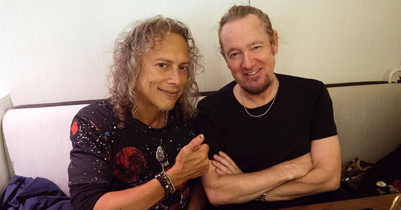 A curiosa situação em que Adrian Smith visitou Kirk Hammett em hotel