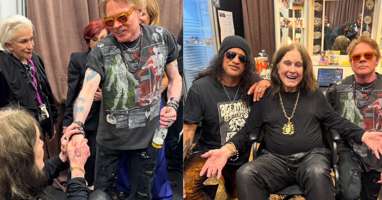 Como Slash marcou o único encontro entre Ozzy e Axl Rose